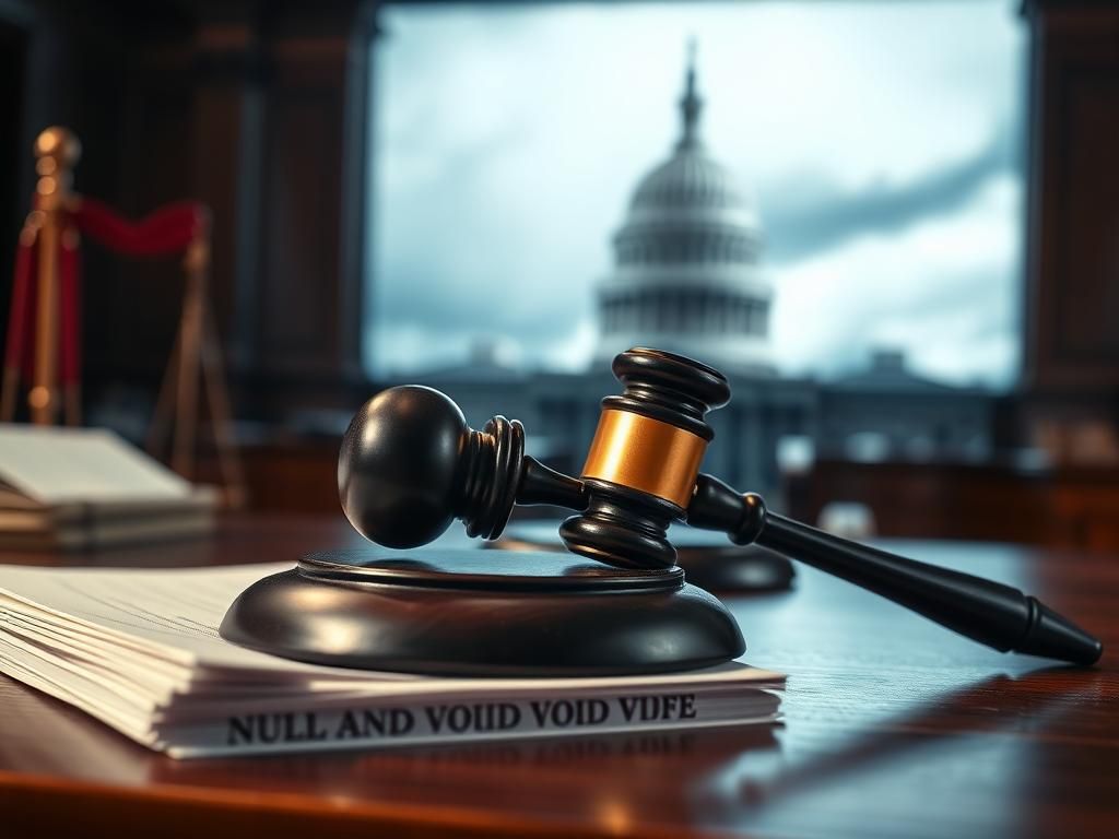 Flick International Ornate judicial gavel symbolizing justice on a polished wooden desk