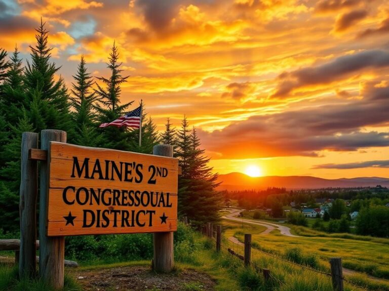Flick International A scenic view of Maine's 2nd Congressional District at sunset