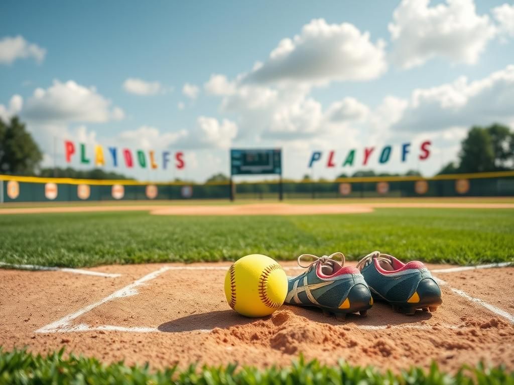 Flick International A bright, well-lit softball field featuring an empty pitcher's mound and home plate, symbolizing the competitiveness of girls' sports.
