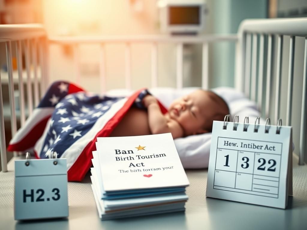 Flick International Newborn baby in hospital crib symbolizing birth tourism issues