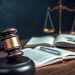 Flick International Ornate judge's gavel symbolizing justice in a courtroom setting