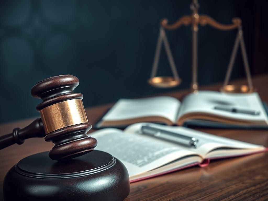 Flick International Ornate judge's gavel symbolizing justice in a courtroom setting