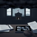 Flick International Somber courtroom scene with empty judge's bench and gavel, representing justice and accountability in the Bryan Kohberger case