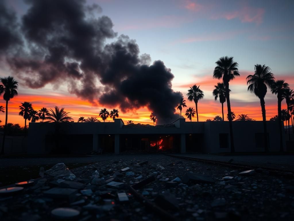 Flick International aftermath of car bomb explosion at California fertility clinic