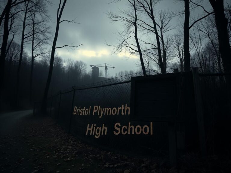 Flick International Desolate scene behind Bristol Plymouth High School highlighting the area tied to recent deaths