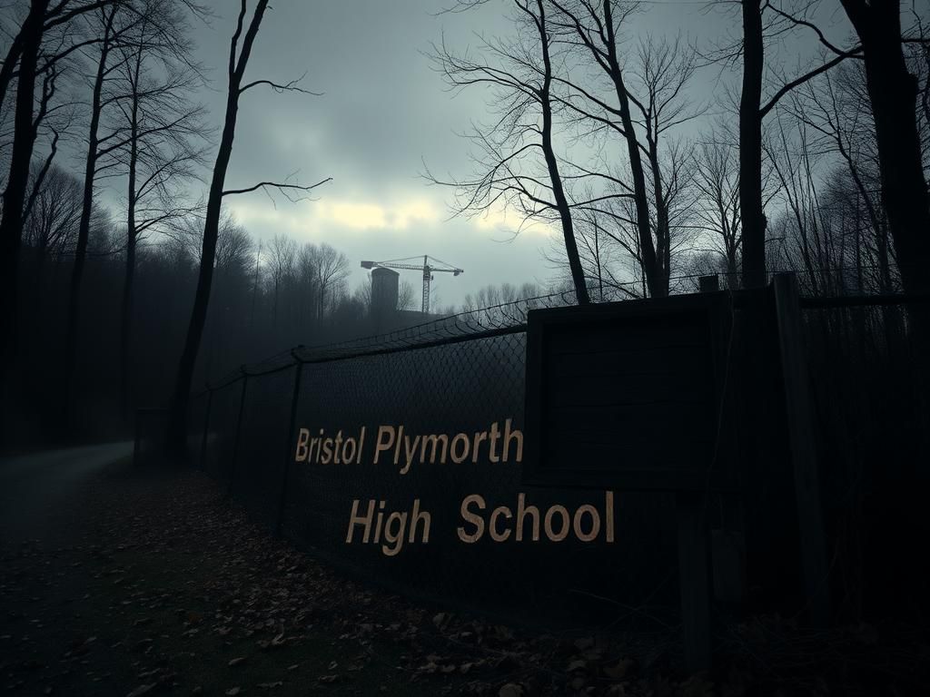 Flick International Desolate scene behind Bristol Plymouth High School highlighting the area tied to recent deaths