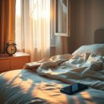Flick International A serene bedroom scene at dawn with an alarm clock showing 7:00 AM