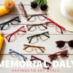 Flick International A vibrant flat lay of stylish eyeglasses and sunglasses with summer-themed elements.