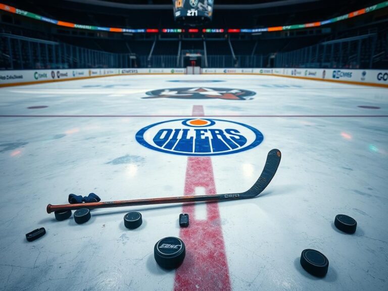 Flick International Aftermath of a heated Stanley Cup playoff game on the ice rink