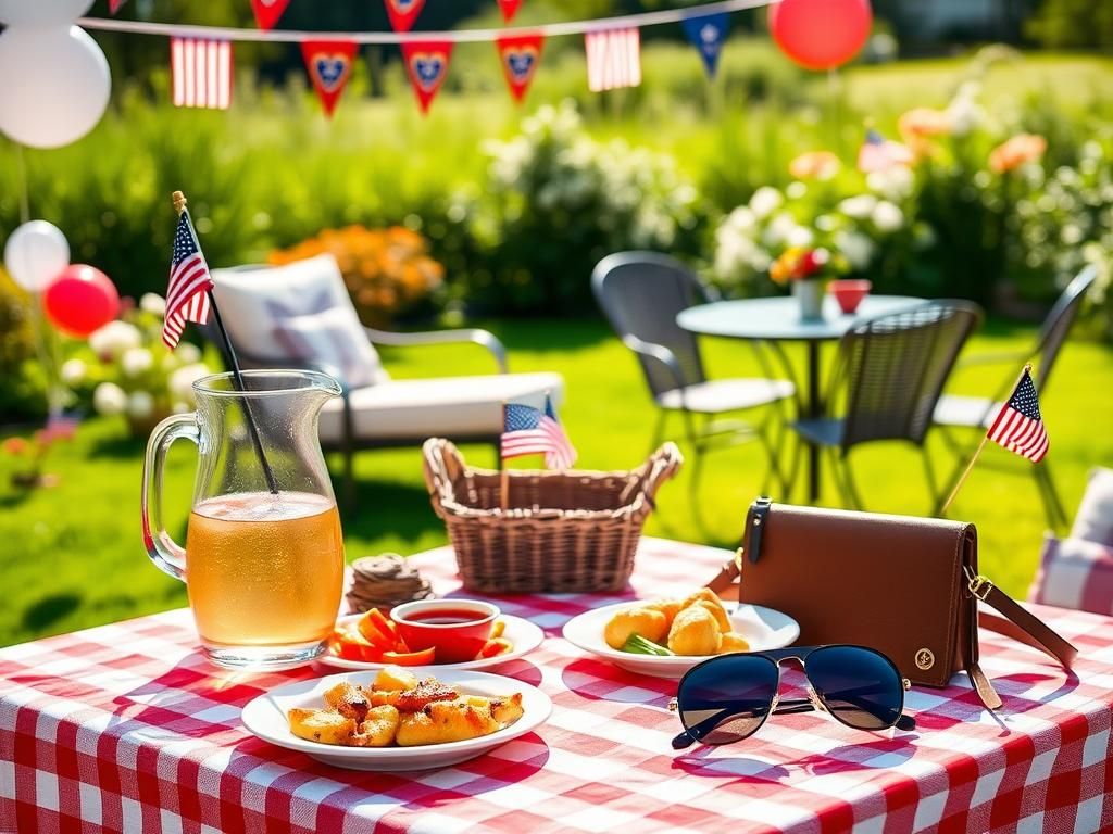 Flick International Vibrant picnic setup with grilled food and seasonal decorations for Memorial Day