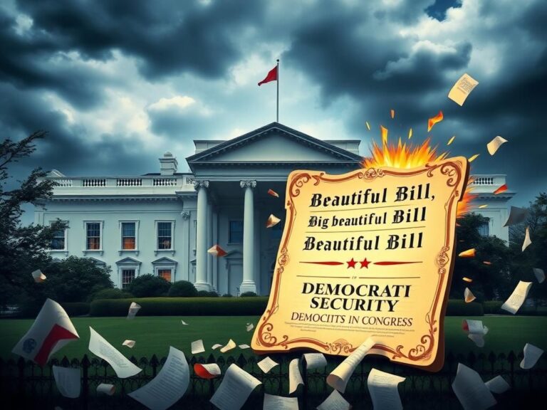 Flick International Dramatic depiction of the White House against a stormy sky symbolizing political tension