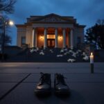 Flick International Empty shoes symbolizing loss outside the Capital Jewish Museum in Washington, D.C.