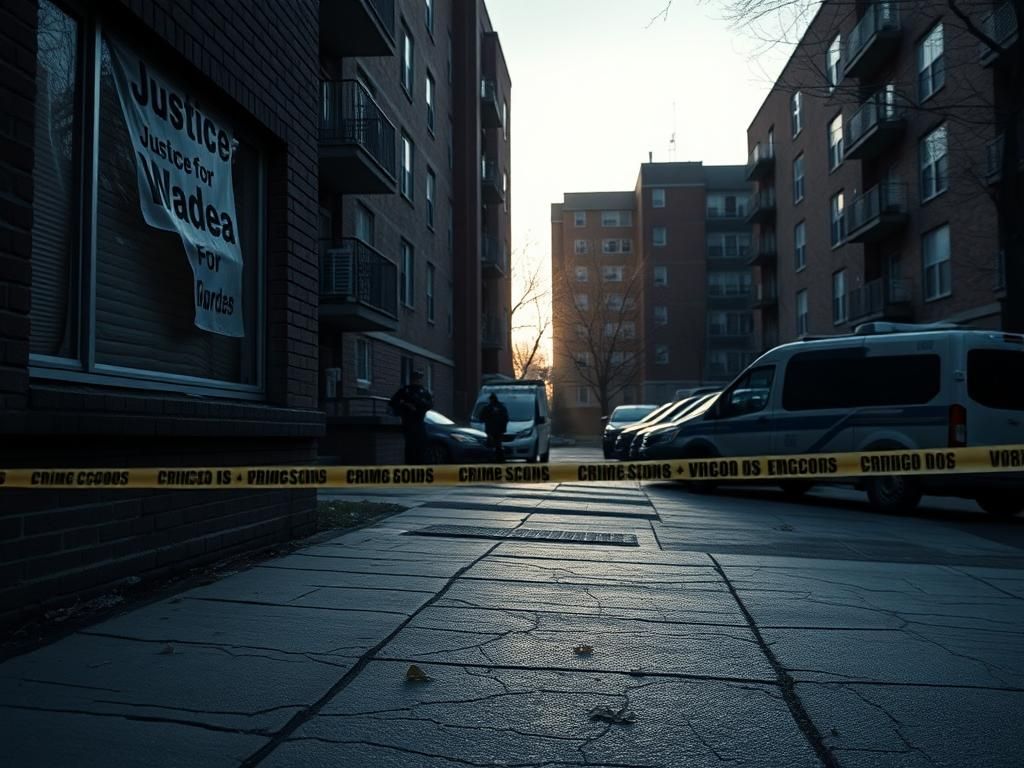 Flick International Tactical police vehicles outside Elias Rodriguez's apartment in Chicago
