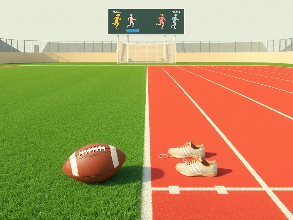 Flick International A stylized sports field scene contrasting traditional football turf and a vibrant track.
