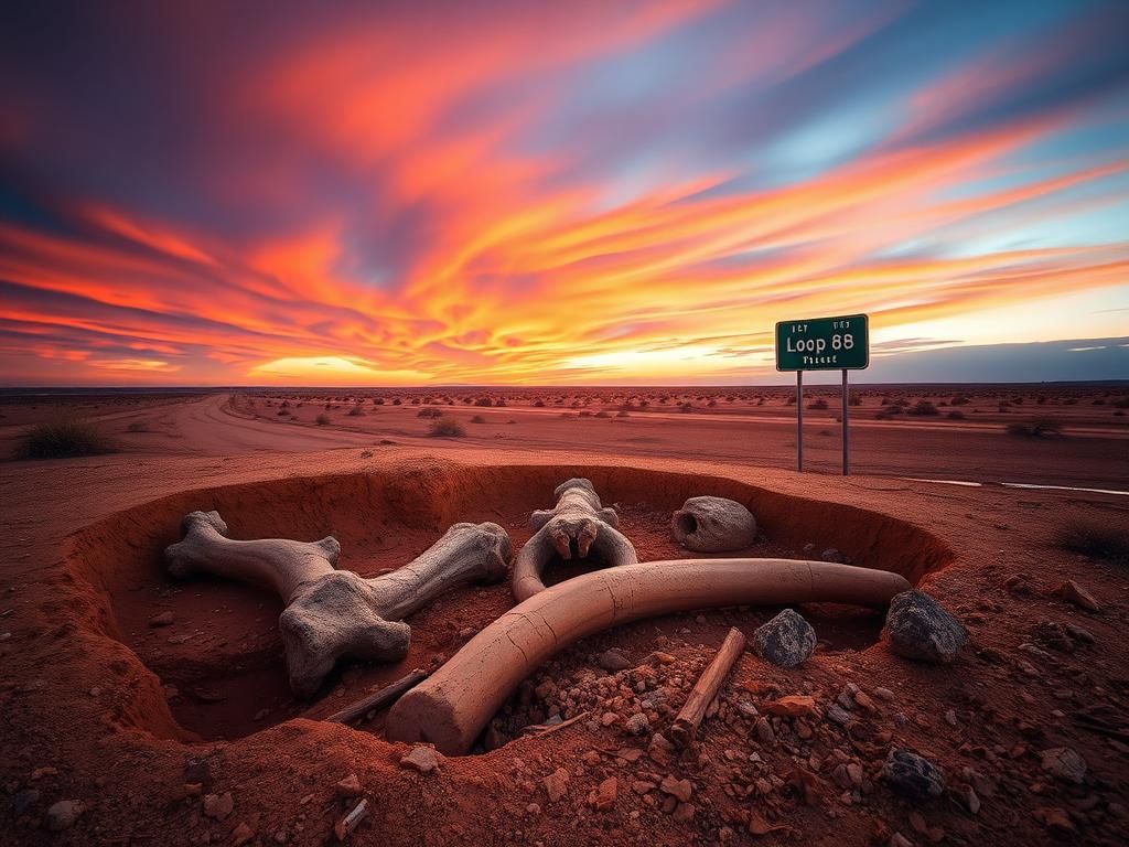 Flick International Excavation site revealing colossal prehistoric bones in Texas