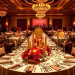 Flick International Lavish dinner setting with elegant table settings for crypto investors