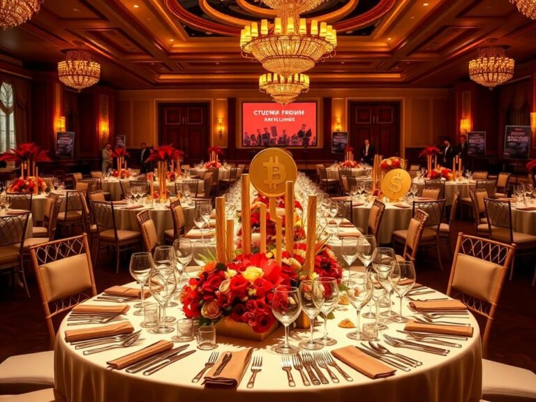 Flick International Lavish dinner setting with elegant table settings for crypto investors