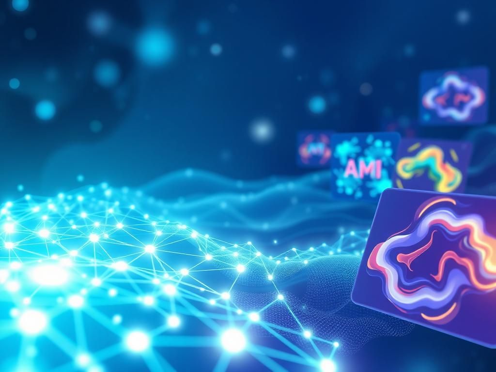 Flick International Futuristic digital landscape showcasing abstract AI concepts