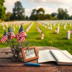 Flick International Rows of American flags marking gravestones in a military cemetery, symbolizing Memorial Day remembrance.