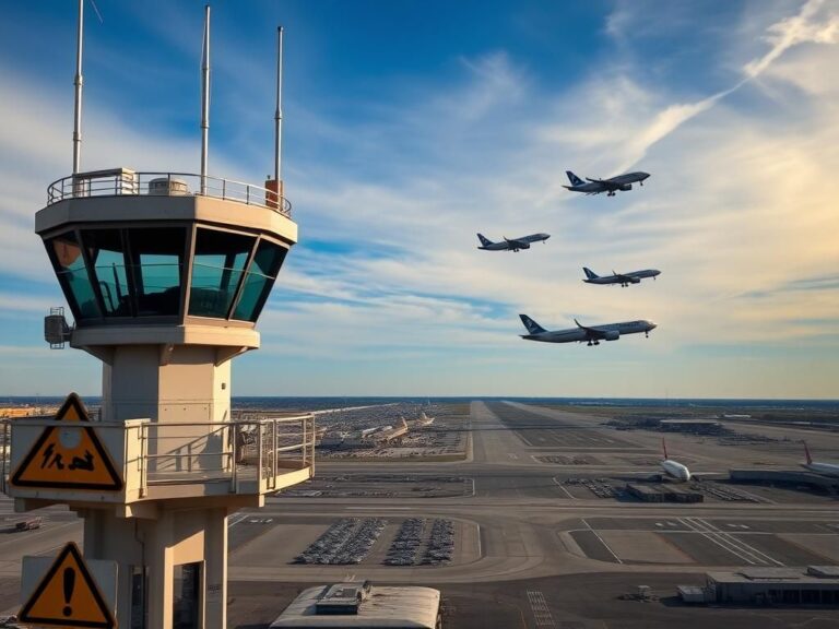 Flick International A detailed close-up of a temporary control tower with a misplaced antenna at Ronald Reagan Washington National Airport (DCA)