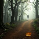 Flick International A serene path through a misty forest symbolizing self-discovery and healing