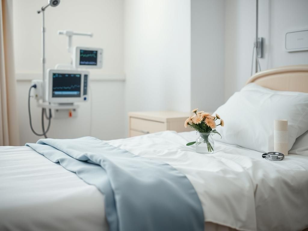 Flick International A serene hospital room depicting hope and recovery after surgery