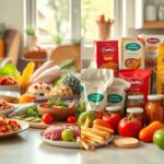 Flick International A vibrant kitchen countertop featuring both homemade and processed foods, illustrating the contrast between freshness and convenience.