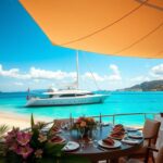 Flick International A luxurious $500 million yacht, Koru, anchored in the turquoise waters of Cannes, France.