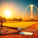 Flick International A baseball bat and ball on a field during sunset, symbolizing Ronald Acuna Jr.'s home run return