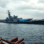 Flick International Partially submerged North Korean naval destroyer damaged after failed launch