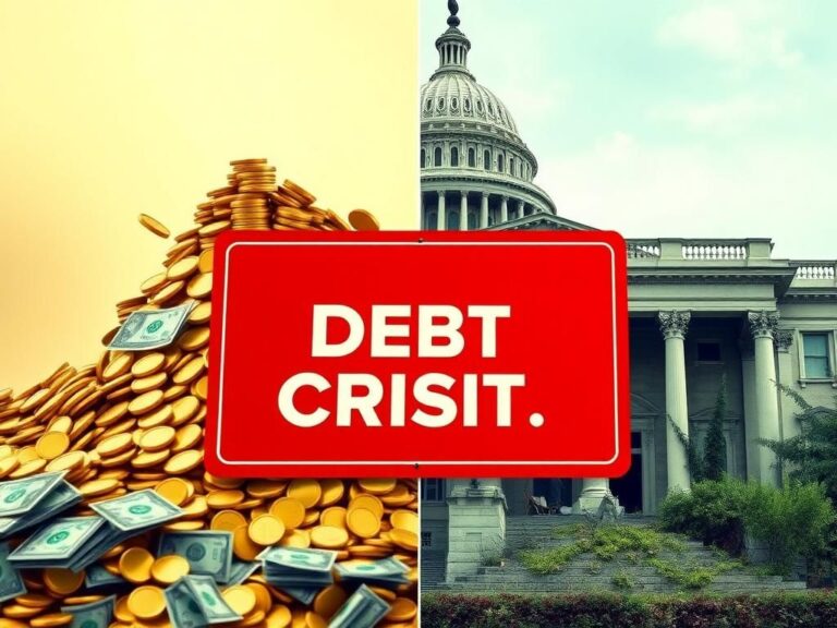 Flick International A split-screen graphic illustrating the debate over federal spending with contrasting visuals of wealth and neglect.