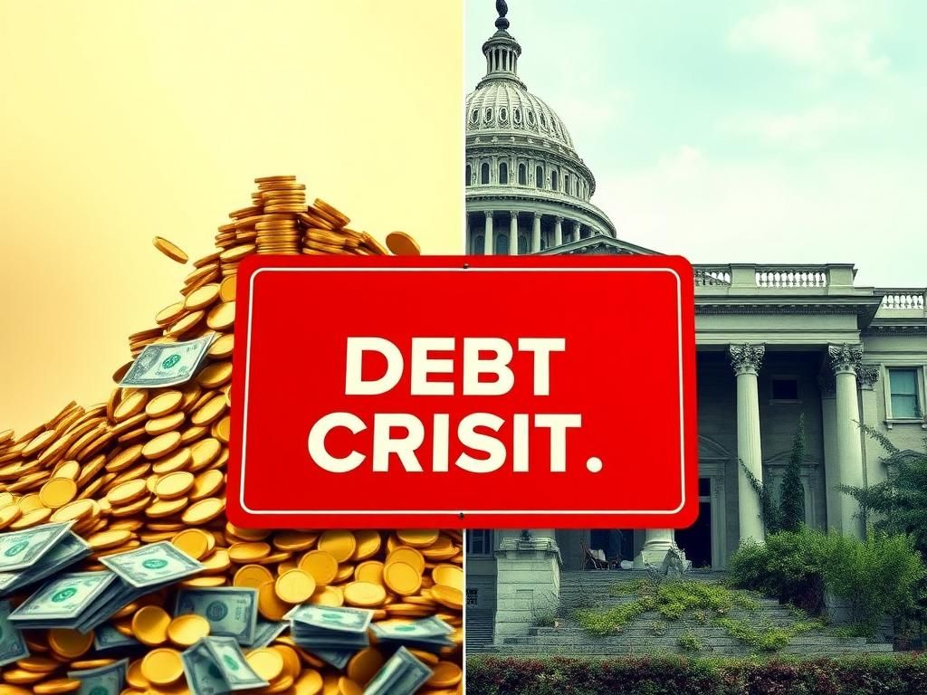 Flick International A split-screen graphic illustrating the debate over federal spending with contrasting visuals of wealth and neglect.
