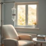 Flick International A calming therapy room featuring a plush chair and ambient lighting