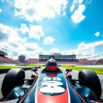 Flick International Tom Brady and Jimmie Johnson in an IndyCar at Indianapolis Motor Speedway