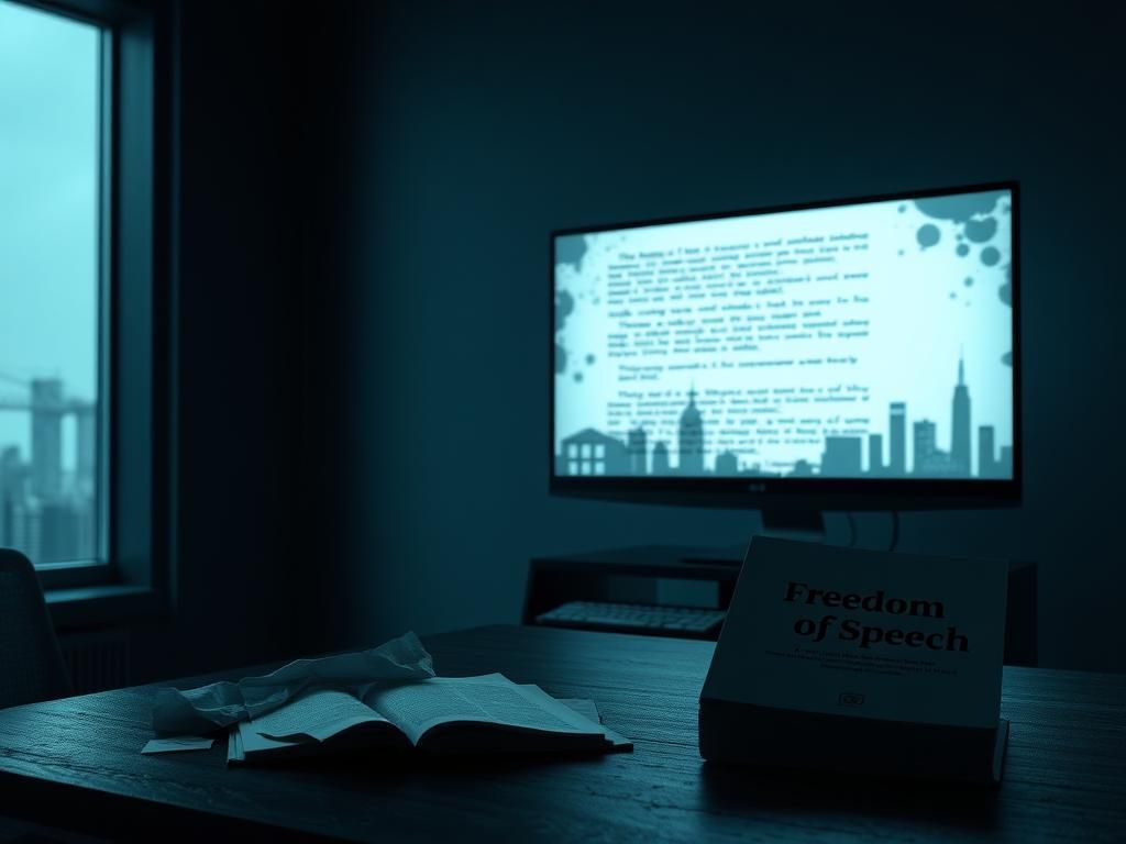 Flick International A modern digital workspace reflecting themes of conflict and ideology