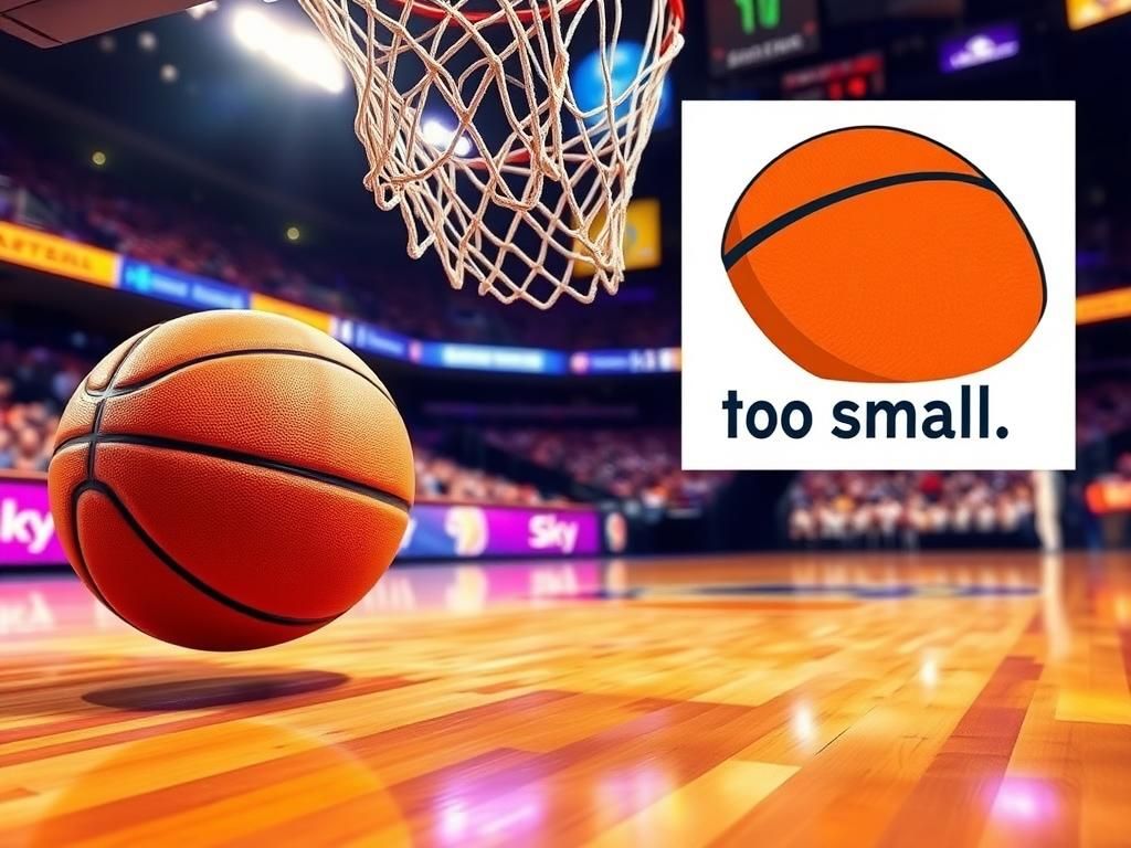 Flick International Close-up of a basketball rolling towards the hoop with the rim and net partially visible