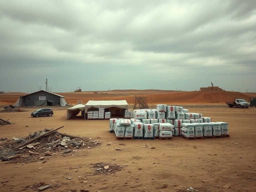 Flick International Distribution hub in war-torn Gaza with aid packages
