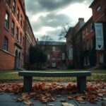 Flick International A reflective university campus scene at Harvard, featuring iconic architecture and autumn leaves