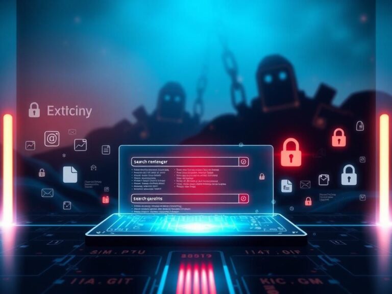 Flick International Futuristic interface representing AI tools like ChatGPT surrounded by data icons and privacy symbols