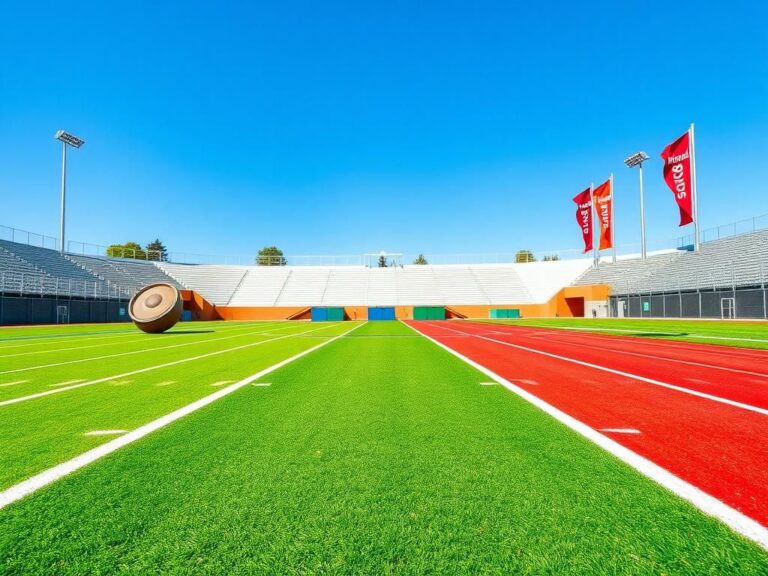 Flick International Outdoor scene of a high school track and field event showcasing athletes in competition
