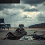Flick International somber scene of an empty bus station highlighting the plight of deportees