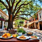 Flick International Outdoor dining setup featuring Southern delicacies in Thomasville, Georgia