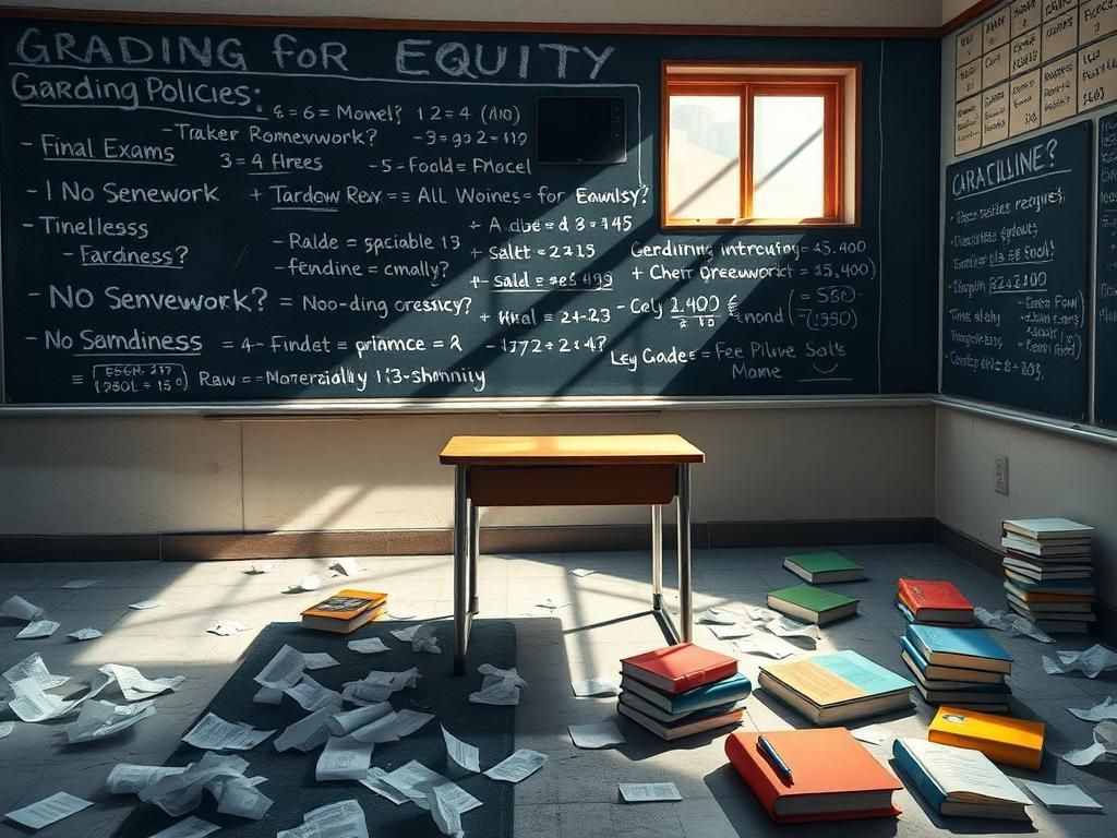 Flick International Distressed classroom setting highlighting chaotic grading policies and community backlash