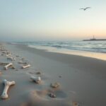 Flick International Weathered bones scattered along the sandy Jersey Shore, hinting at a historic shipwreck mystery