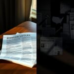 Flick International Split image contrasting gender-inclusive language in a newsletter with symbols of political tension