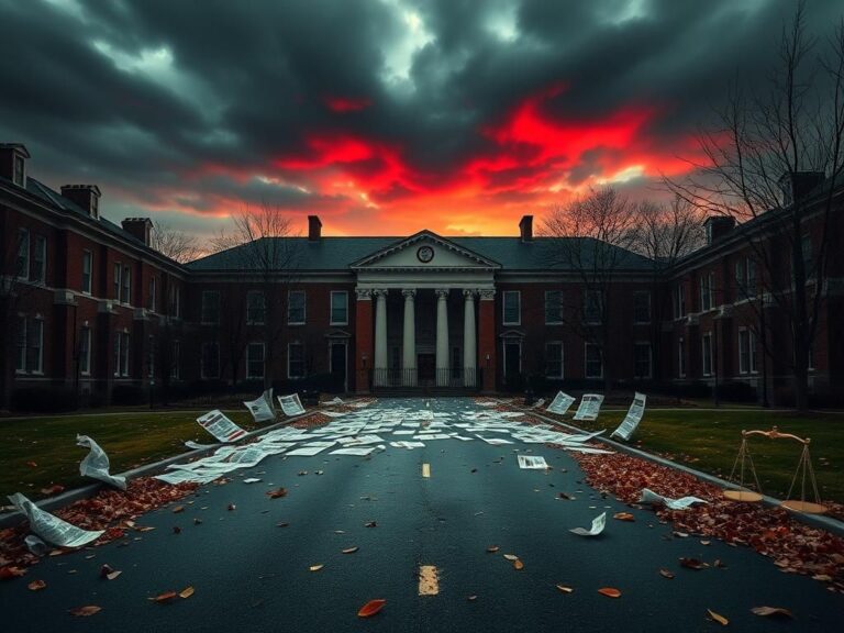 Flick International Somber scene of Harvard University representing rising anti-Semitism