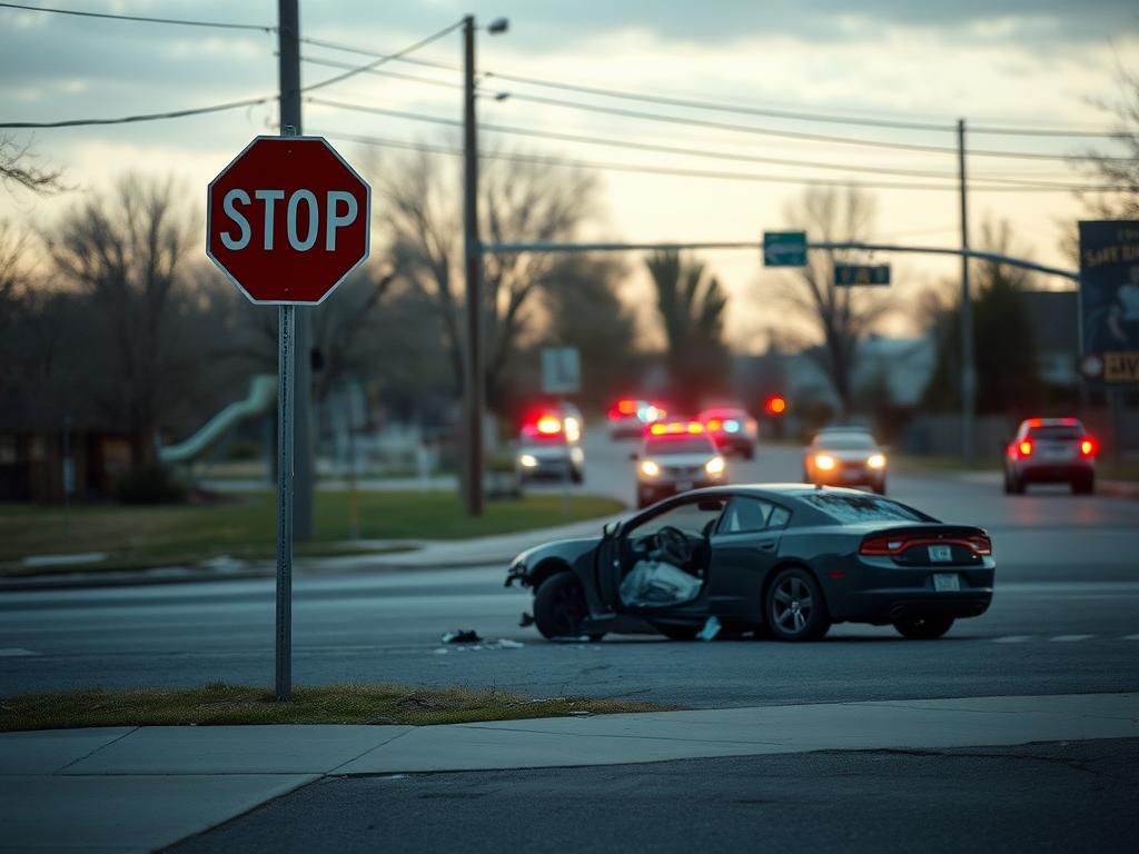 Flick International A crumpled vehicle at the side of a residential street in Colorado following a fatal crash involving a Colombian teen.