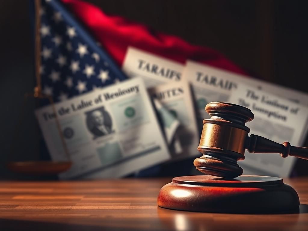 Flick International Dramatic courtroom scene featuring a judge's gavel symbolizing justice