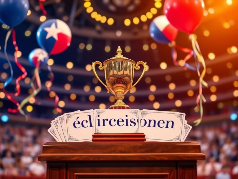 Flick International Vibrant scene of a trophy representing achievement at the Scripps National Spelling Bee