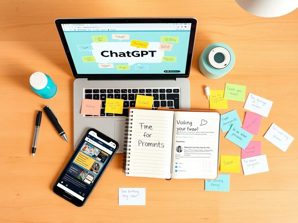 Flick International A flat lay image showcasing essential tech and creative tools for freelancers